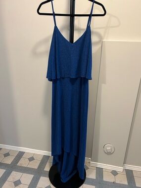 Target Mossimo Blue Hi Low Midi Summer Dress Size L